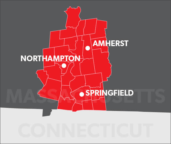 service area map for reidy heating and cooling