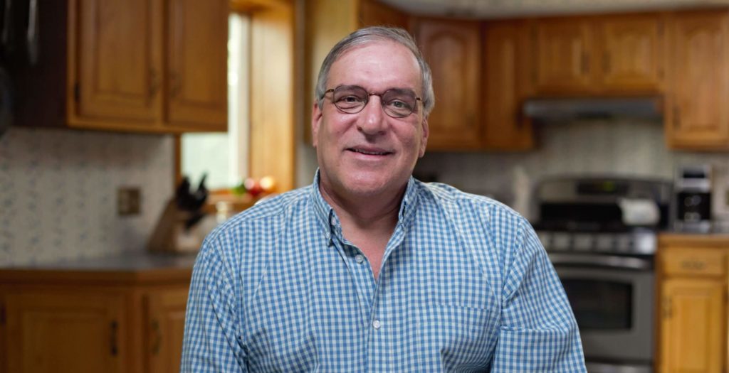 Roger Reidy in a kitchen.